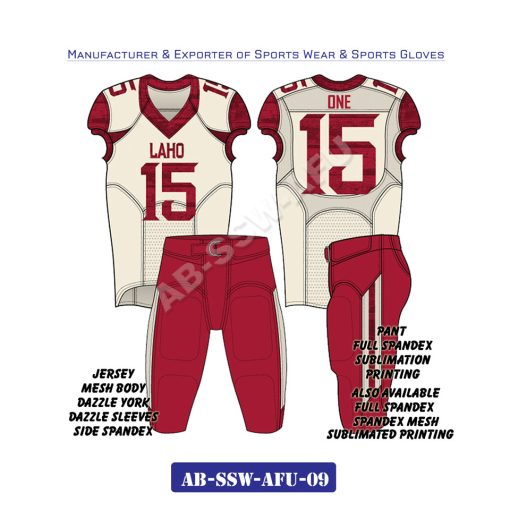 Football Uniform Polyester Sublimated AB-SSW-AFU-09