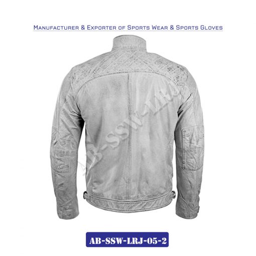 Silver Color Student Leather Fashion Jacket AB-SSW-LRJ-05-2