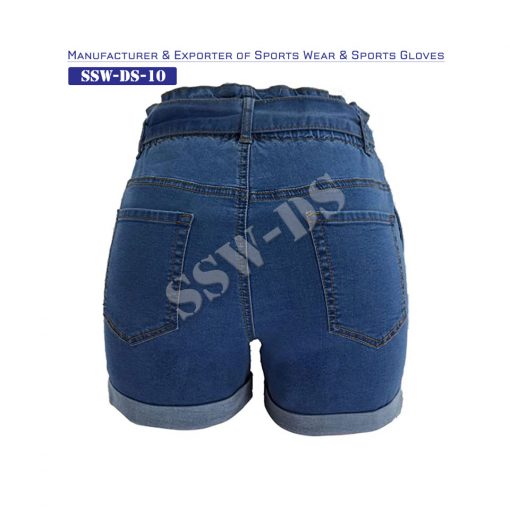 Denim Tie Waist Girl Shorts Light Blue SSW-DS-10